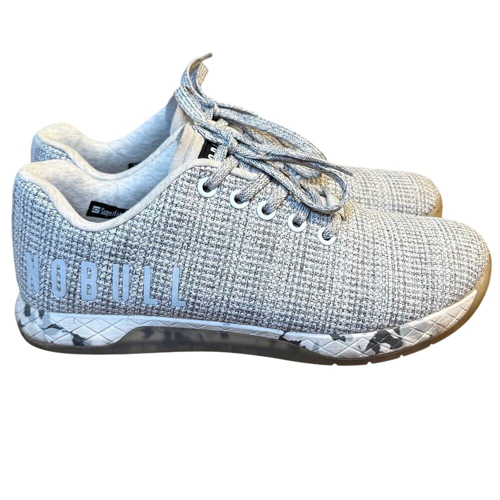 NOBULL Outwork Trainer CrossFit Gym Shoe Sneaker Textured Gray Women US 8 EU 39